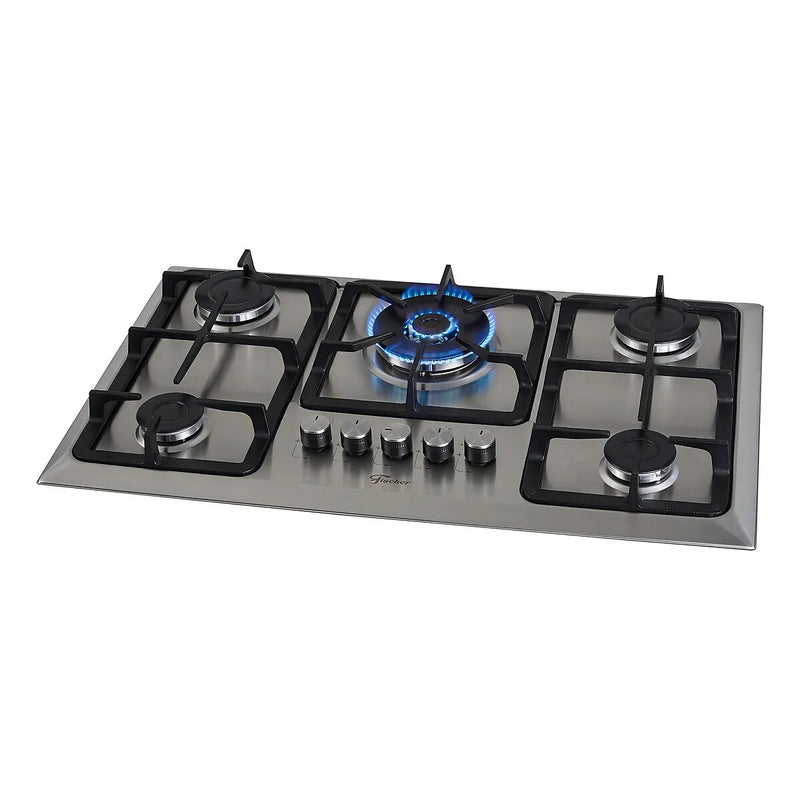 Cooktop a Gás Fischer 5 Queimadores TC Infinity Mesa de Aço Inox
