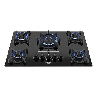 Cooktop a Gás Itaplus 5 Bocas Mesa de Vidro Tripla Chama
