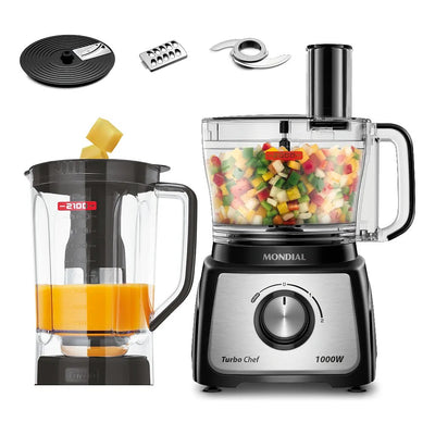 Multiprocessador Mondial Turbo Chef 5 em 1 1000 W MPN-01-R 127V